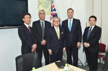 Minister for Trade, Tourism and Investment, Steven Ciobo meets with Japanese major retail company, AEON Executives. The Australian Embassy, Tokyo, 19 April 2017.